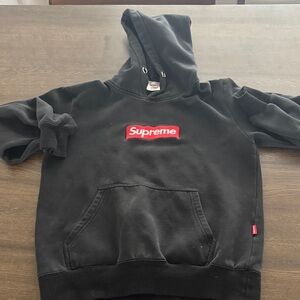 Supreme Black Pullover with Red Emblem